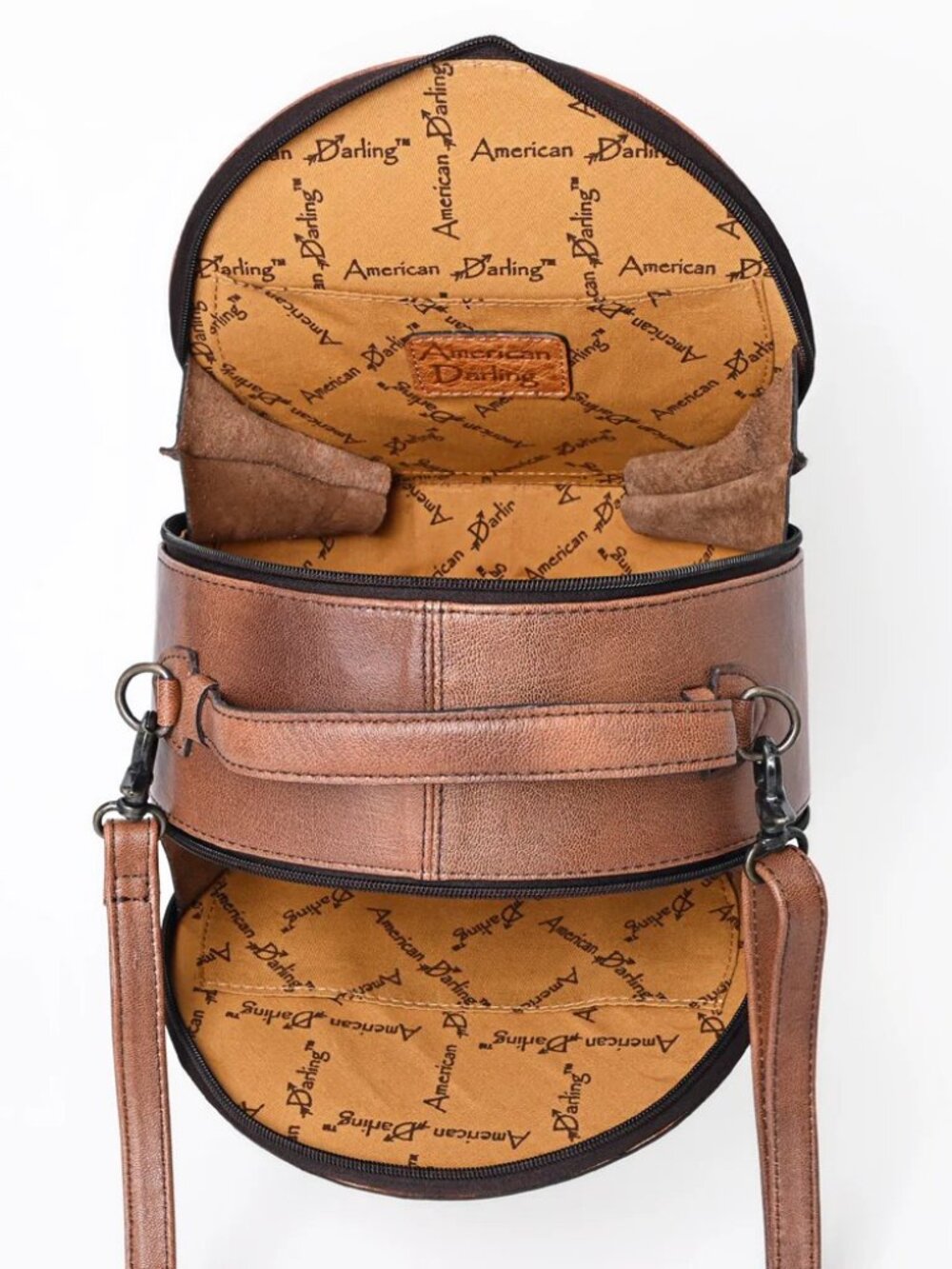 American Darling Desert Sunrise Tooled Crossbody - Picture 4 of 5